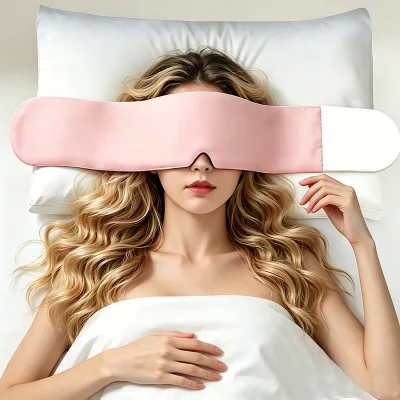 Weighted Sleep Mask Full Coverage Blackout Pressure Filled Soft Fabric Breathable Sleeping Eye Cover for Deep Sleep Unisex