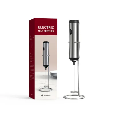 China Factory Custom Logo Automatic Milk Frother Portable Mini Coffee Foamer for Wholesale
