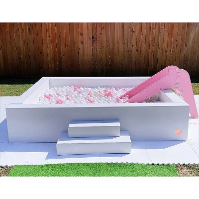 White Round Ball Pit Big Ball Pit with Slide square Ball Pit with Slide