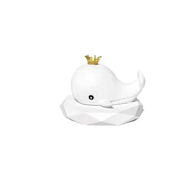 Pastel Blue Crown Whale Porous Plaster Car Aroma Diffuser Reusable Cute Dashboard & Vent Car Decoration