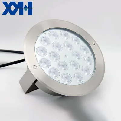 Super Bright High Lumen DMX512 RDM IP68 Waterproof RGB Fountain LED Underwater Light with Safe Voltage for Deep Lake Large Pond