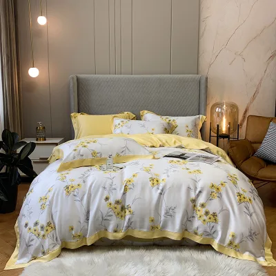 60s Print Lyocell Fiber Bedding Fabric for Vietnam