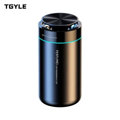 Fancy Car Air Freshener Luxury Alloy Perfume Electric Fragrance Aroma Diffuser Solid Balm Ointment with Colorful Ambient Light