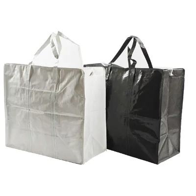 Double Zipper, Foldable Storage, Waterproof wholesale storage bag. pp woven laminated zipper bag