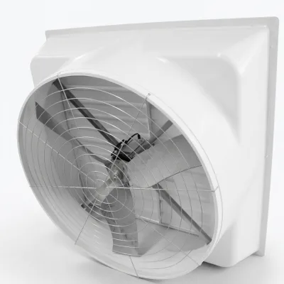 FRP Cone Axial Flow AC Exhaust Fan with Ball Bearing Wall-Mounted Ventilation Fan for Pig House Animal Husbandry