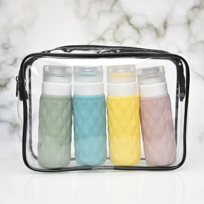Colorful New Food Grade 100ML 30 Oz Silicone Shampoo Bottle Travel SPA Essential Oil Lotion Silicon Travel Bottle