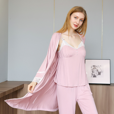 Hot Selling 3 Pieces Pajamas Women Robe Pajama Sexy Night Pajama