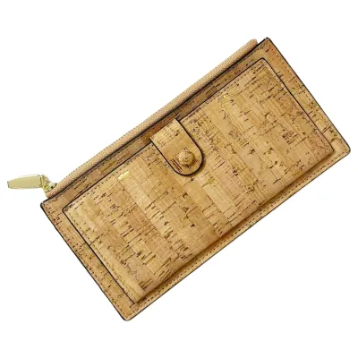 Custom Wholesale Cork Wallet Manufacturer OEM ODM Sustainable Vegan Leather Zipper Card Holder Factory Direct Supplier