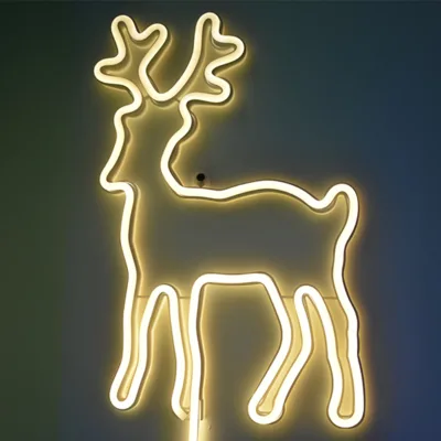 110V/240V PVC Reindeer Sculpture IP65 Waterproof Warm White LED with 360 LEDs 3M Length Christmas Decoration
