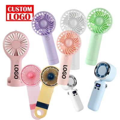 Custom Logo Handheld Personal Pocket Fan Battery Operated Summer Gift Mini Fan Portable Rechargeable