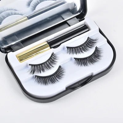 Magnetic Lashes Set Mink Eyelashes Magnet Eyelash with Magnetic Liner Magnetic Eyelash Kit with Mirror
