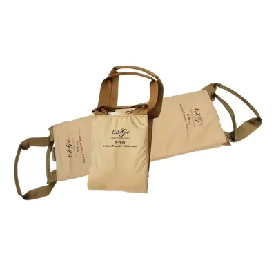 Positioning Bed Pad with Handles Khaki Nylon & PER Mesh Lightweight for Hospital & Home Use