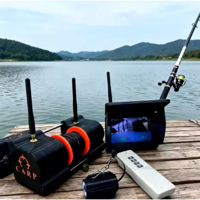 Caddx 7inch Screen Bait Boat Accessories 13MP 140 Wide Angle Underwater HD Camera AI Voice Assistant 30ft Depth Capability