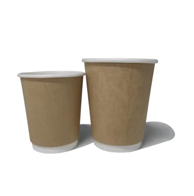 Ecolife Biodegradable Disposable 8 12 16 oz Paper Cups Eco-Friendly Party Kraft Paper Shell Cups for Water Beer Tea Custom Logo