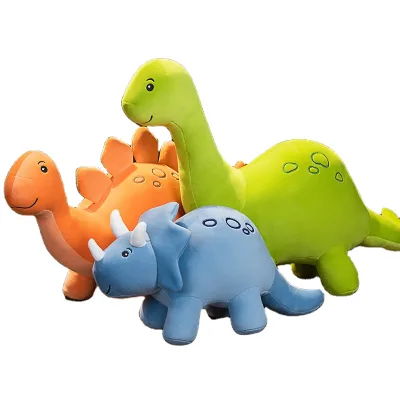 New Cute Stuffed Animal Simulation Dragon Dinosaur Plush Toy for Boys Children's Pillow with Different Sizes