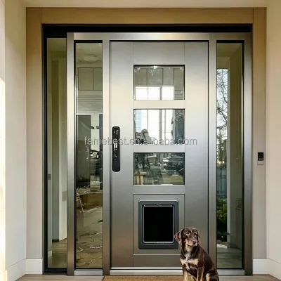 Sturdy Aluminum Alloy Glass Dog Kennel Reinforced Frame Safe for Large Breed Indoor Home