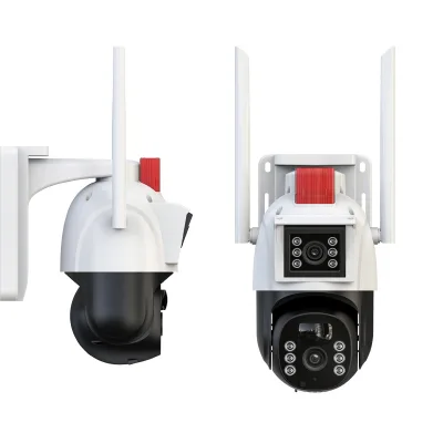 HIGH HOME Outdoor Wireless WiFi IP Camera Security V380 Pro 2 Lens 2PCS 4MP Sim Card Surveillance PTZ Solar CMOS 360 Wide