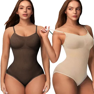 Wholesale Seamless Shapewear Bodysuit Strong Compression Full Body Tummy Control Long Sleeve Slimming Bodysuit Breathable