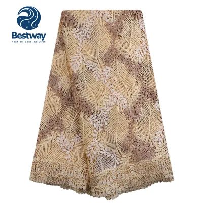 New Style Looking Embroidered Technics Water Soluble Feature Cupion Cheap Lace Fabric for Clothes CP1143