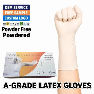 Disposable Latex Gloves Bulk Elbow Length Examination Proper Non Sterile Micro Textured Effective Multipurpose