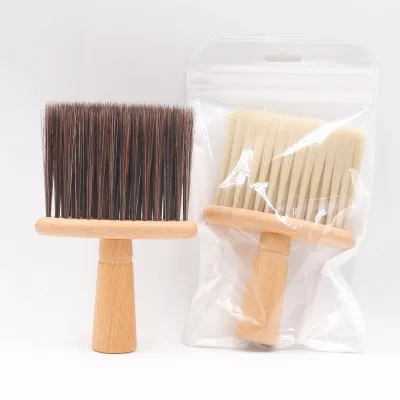 New Arrival Barber Neck Duster Brush Professional Salon Sweep Cleaning Tools Wooden Handle Neck Duster Brush