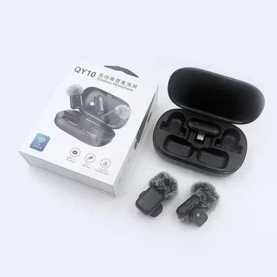 Portable Professional Wireless Lavalier Microphone for Podcast Recording (Plastic)