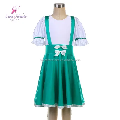 26010 White & Green Spandex Bodice BalletTutu Stage Performance Ballet Costumes