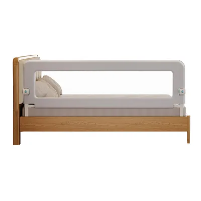 Baby Bed Rail Fall-Prevention Safety Barrier Height-Adjustable Drop-Prevention Guard Foldable Retractable Crib Side Rail