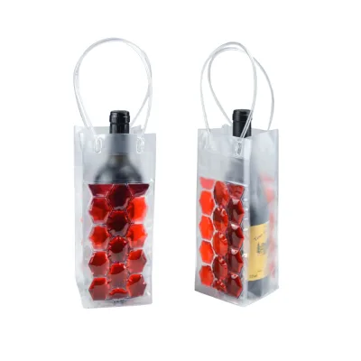 ODM Customize Printing PVC Beer Wine Bottle Cooler Bag Portable Ice Cooling Bottle Bag for Champagne