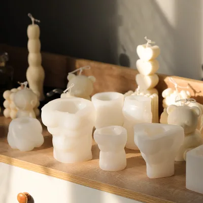 B-3346 3D Irregular Geometric Candle Mould Block Scented Silicone Candle Mold DIY Handmade 12 Styles