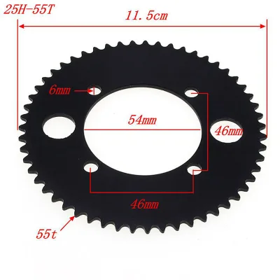 Motorcycle Accessories Scooter Rear Sprocket for 25H 55T 54mm Motorcycle Sprocket Gear