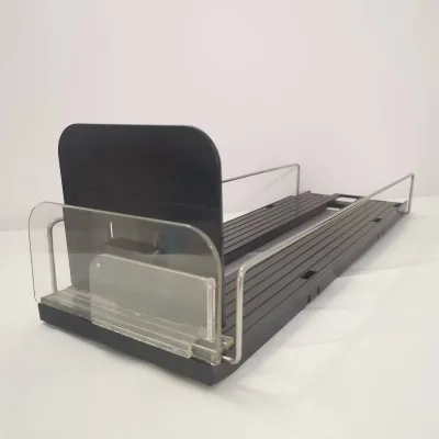Adjustable Food Shelf Pusher System Spring Loaded Shelf Pusher with Magnet