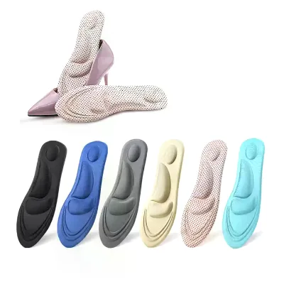4D Memory Foam Massage Cushion with Arch Support Pain Relief, Anti-Sweat&Shock Absorption Comfortable Sports Insoles for Shoes