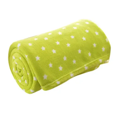 Printed Coral Blanket with Dot Designs