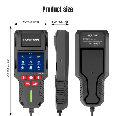 KONNWEI Factory Direct Kw700 CCA Tester with Integrated Printer Support Multi-language