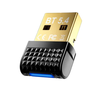 USB BT5.4 Computer Adapter Plug & Play Mini EDR/BLE Dongle Receiver & Transmitter Black ABS Material A2DP Support 10-20m 3Mbps