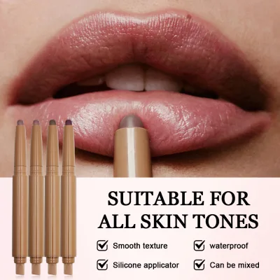 Long Lasting Nude Lip Liner Low Moq Custom Logo Private Label Manufacturer Waterproof 2-in-1 Lip Liner and Lipstick Pen
