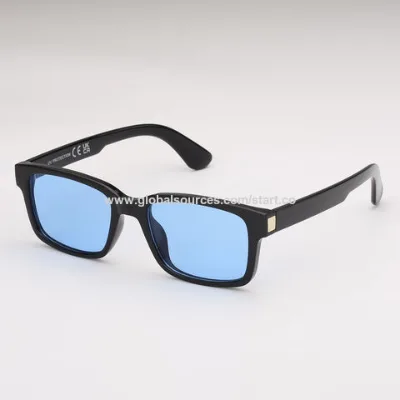 Men's Fashion Plastic Sunglasses with UV400 Protection, Square Frame Design, color optional,OEM Welcome