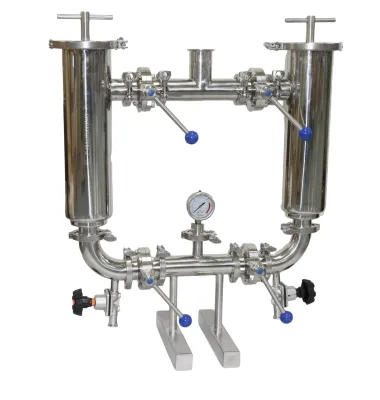1.5" Sanitary Stainless Steel SS304 SS316L Tri Clamp Duplex Filter Duplex Strainer for Food Beverage Oil Honey
