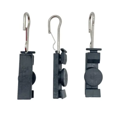 FTTH fiber suspension clamp S Type Flat Open Hook Fiber Drop Wire Cable Tension Clamp