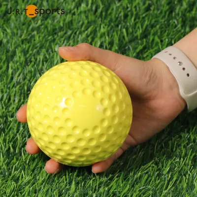 Hitting and Fielding Practice Ball Pitching Machine Yellow 4 Ounce PU Dimpled Baseball
