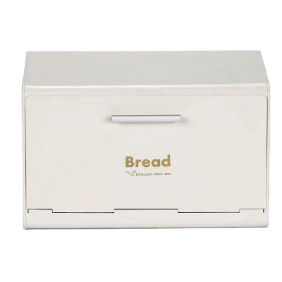 European Style Tin Trapezoidal Bread Box