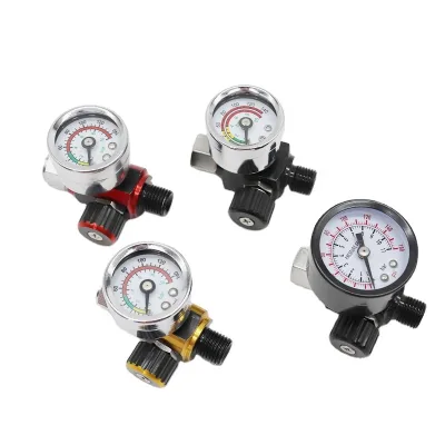 Spray Gun Air Regulator Gauge & In-Line Water Trap Filter Tool Spray Gun Regulator and Mini Spray Gun Air Filter