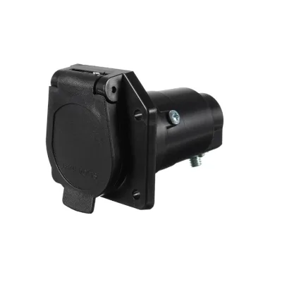 7-Way Trailer Connector Socket for Truck, RV & Caravan | Heavy-Duty 12V Towing Electrical Plug