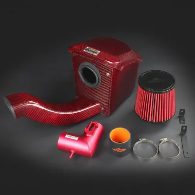 EDDYSTAR Red Carbon Fiber Cold Air Intake for Honda Fit GK5 L15B 1.5L 2014-2020 Performance Air Filter Kit,172205R0008