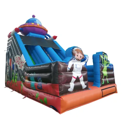 Custom Designed Outdoor Inflatable Bounce House New PVC Astronaut Theme Slides for Children's Home Public Shopping Malls