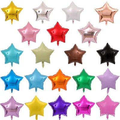 18 Inch Wholesale Helium Gold Silver Blue Pink Colorful Foil Star Shaped Balloon Weddings Themed Party Decorations Ballon Globos