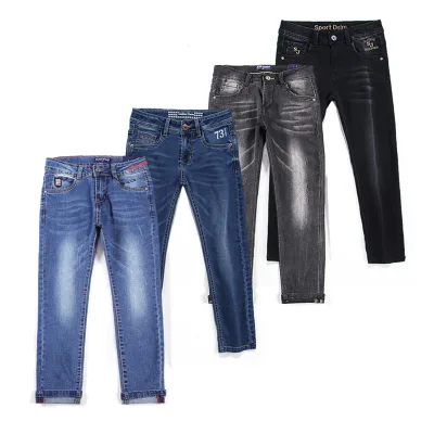 Essential Kids Pants Jeans Long Plain Children Jeans Pants Straight Boutique Jeans for Boys