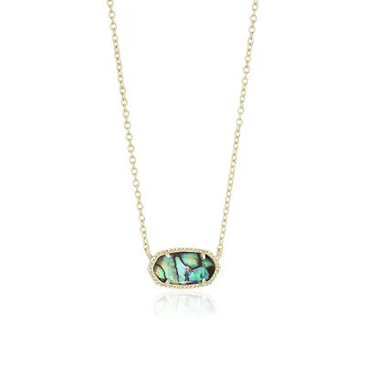 Wholesale Fashion 14K Gold-Plated Gemstone Custom Birthstone Pendant Necklace for Women Jewelry