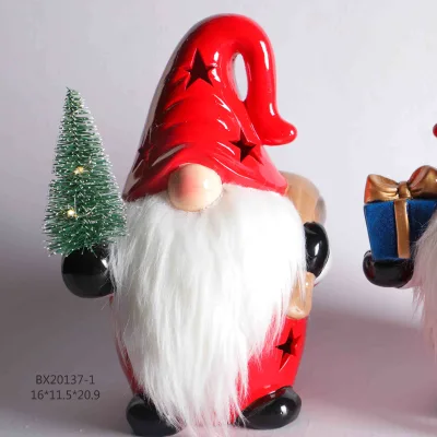 Pick a Gnome Dragging Tree Ready to Paint Unpainted Ceramic Bisque